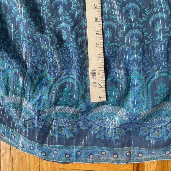 KAY UNGER Silk dress maxi blue halter size 4 - Picture 13 of 13